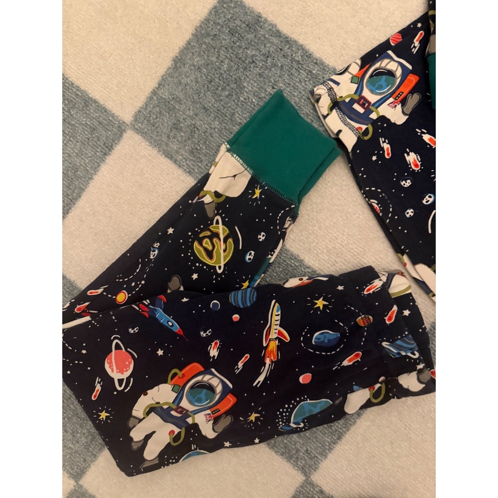 Mini Boden Boys Space Astronaut Pajama Set Navy Blue 2 Piece Size 8Y - Picture 3 of 4